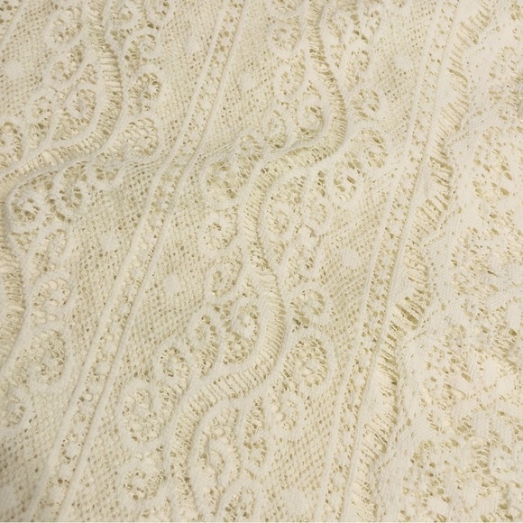 Collection Eighteen Off White Lace Boho Poncho Top OS - Picture 6 of 9